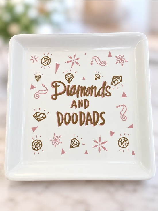 Primitives by Kathy Other - Primitives by Kathy “Diamonds & Doodads” Ceramic Tray Dish